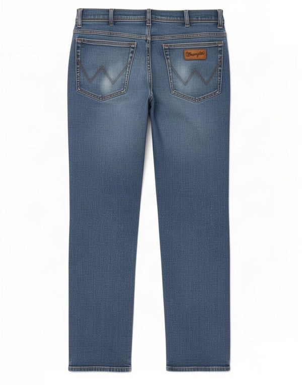 Wrangler Herre Texas Straight Jeans W33 L30 Blå Bomuld