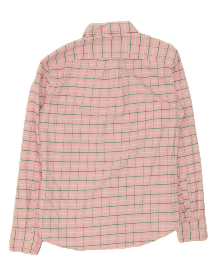 J. CREW Mens Flex Oxford Slim Fit Shirt Small Pink Check Cotton Vintage J. Crew and Second-Hand J. Crew from Messina Hembry 