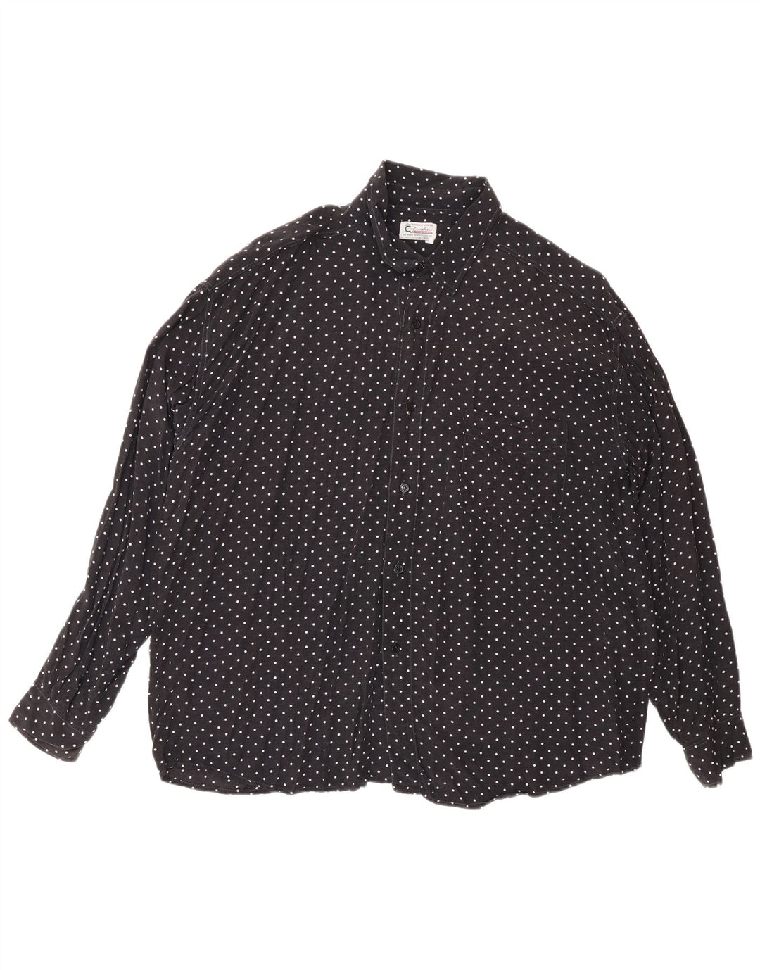 Colombus Herreskjorte XL Sort Polka Dot Viscose