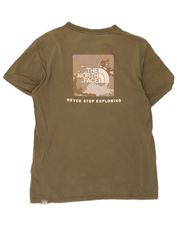 The North Face Herre grafisk T-shirt Top Medium Khaki Bomuld