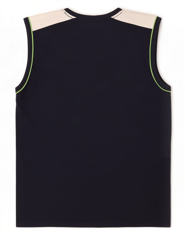 Arena Mens Vest Top XL Navy Blue Colourblock Cotton
