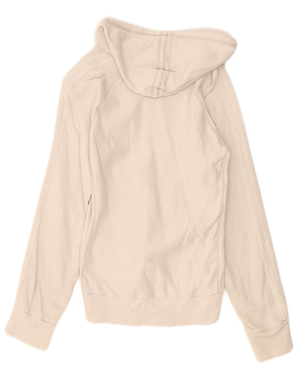 Adidas Graphic Hoodie Jumper UK 10 Small White Bomuld
