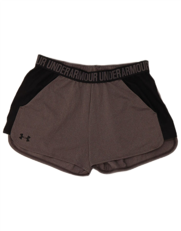 Under Armour Grafiske sportsshorts til kvinder UK 14 Medium Grey Colourblock