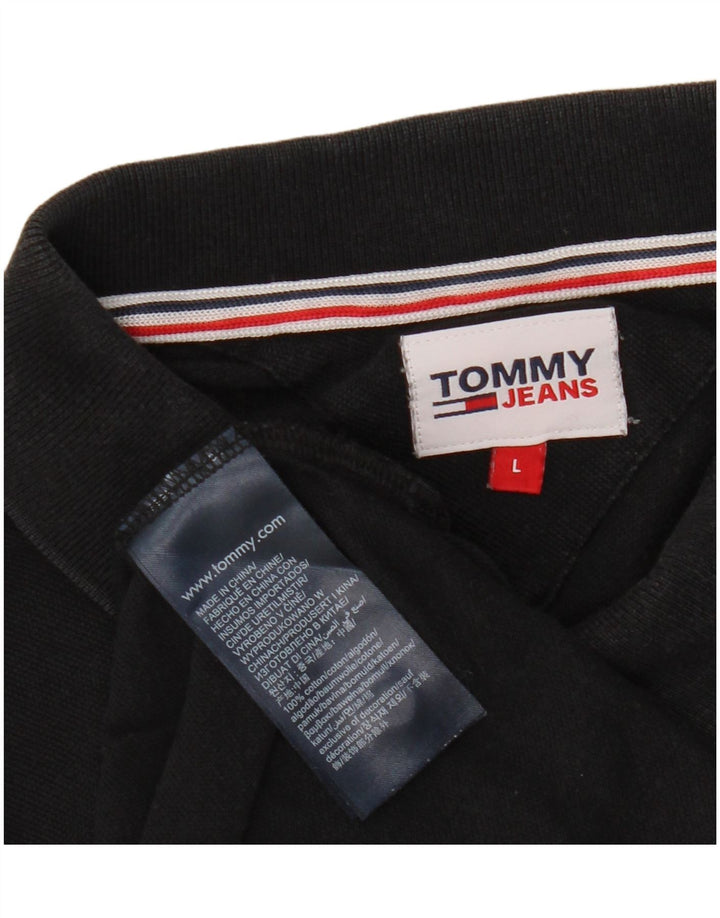 TOMMY HILFIGER Poloshirt til mænd Stor sort bomuld
