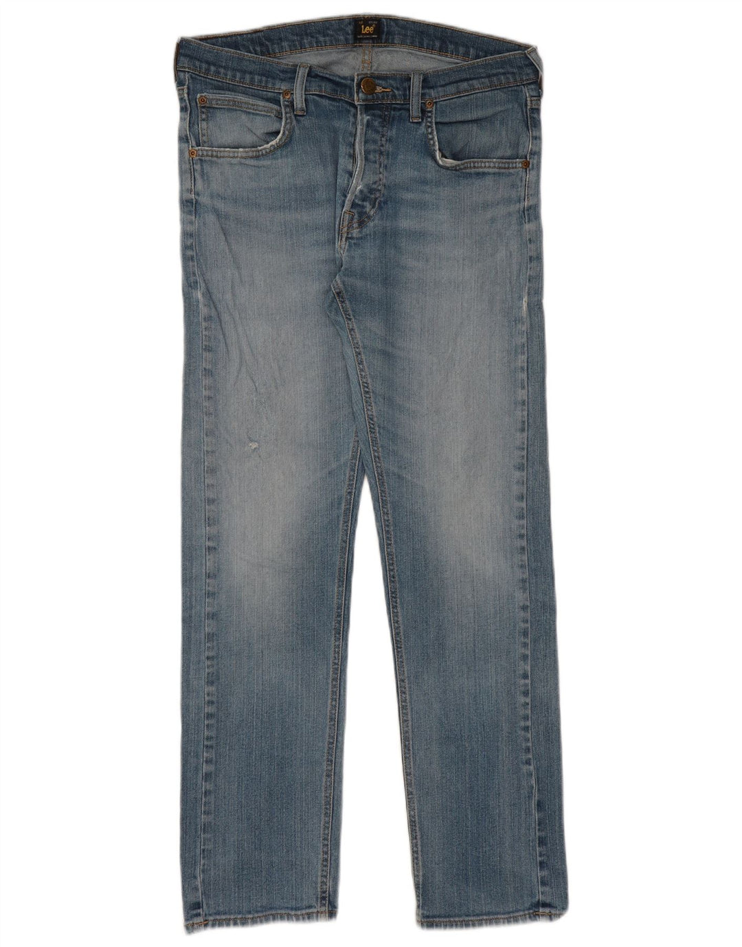 LEE Dame Daren Straight Jeans W33 L32 Blå Bomuld