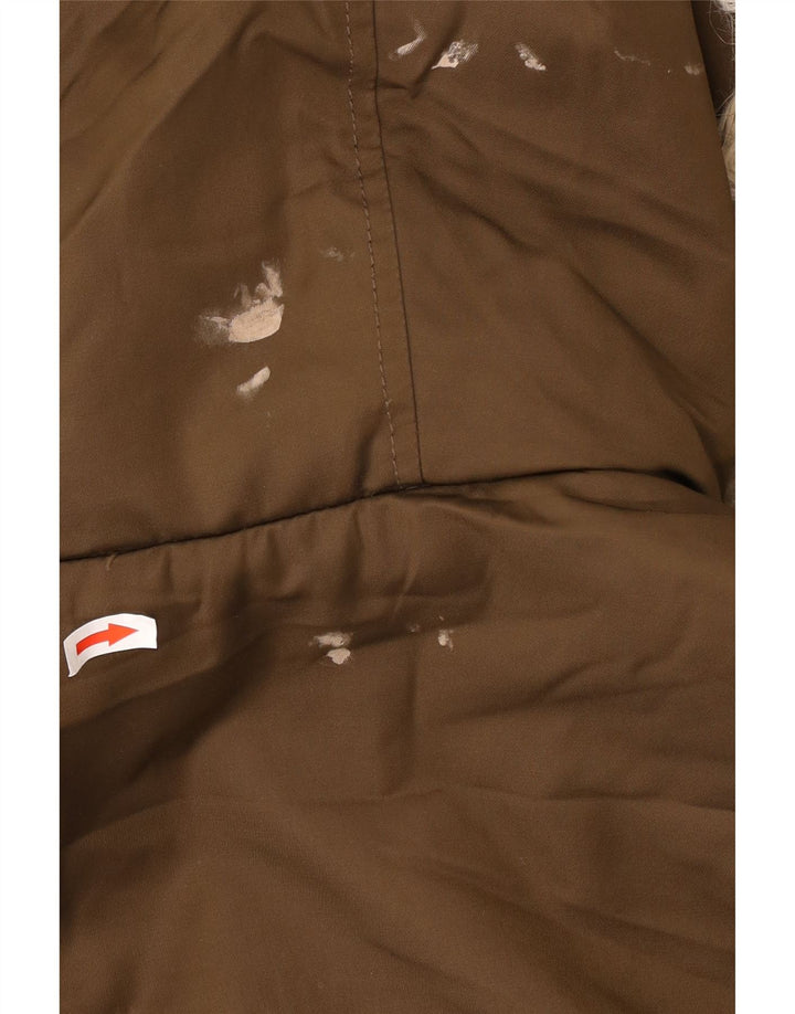 Zara Dame Trafaluc Oversized Sherpa Parka Jakke UK 10 Lille Brun