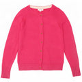White Stuff Dame Cardigan Sweater UK 10 Small Pink Bomuld