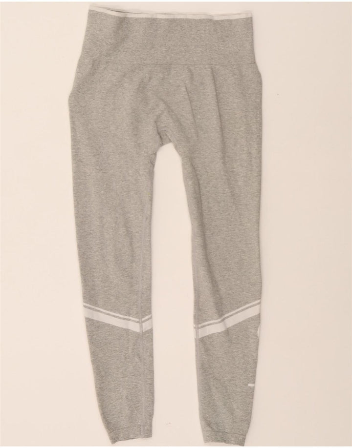CHAMPION Womens Graphic Leggings UK 12 Medium Grey Colourblock Cotton Vintage Champion and Second-Hand Champion from Messina Hembry 