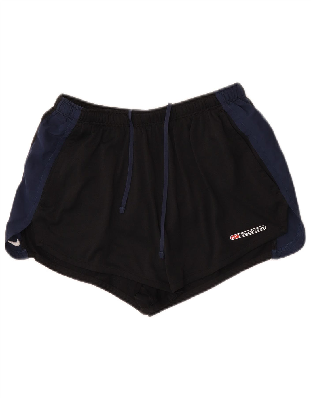 Nike Dame Dri Fit Sports Shorts UK 12 Medium Sort Colourblock Polyester