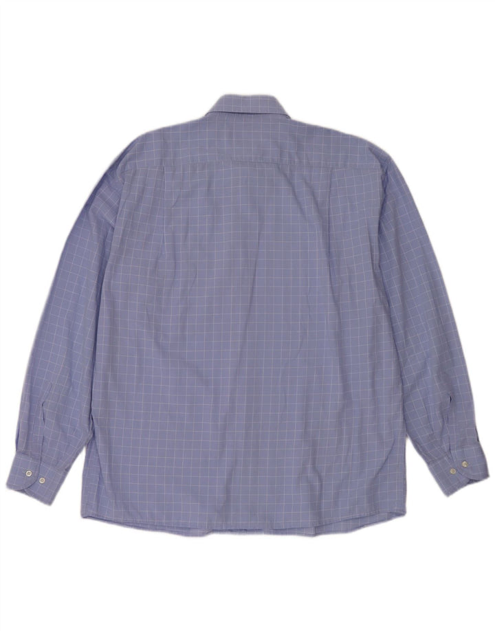 Roccobarocco Herreskjorte Str. 44 17 1/2 XL Blå Ternet