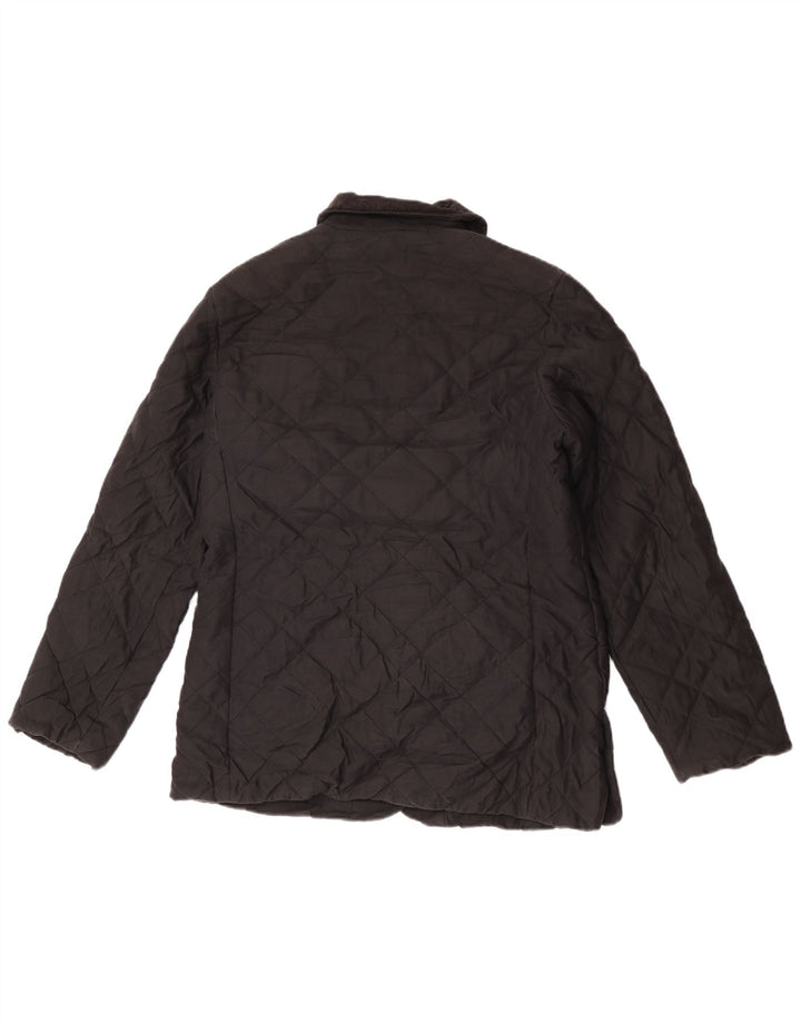 Marks & Spencer Dame Oversized Quiltet Jakke UK 10 Small Black