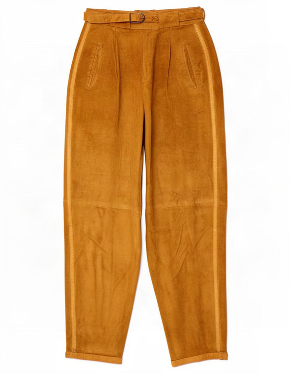 Vintage kvinders højtaljede ruskindsbukser IT 42 Medium W24 L27 Brun
