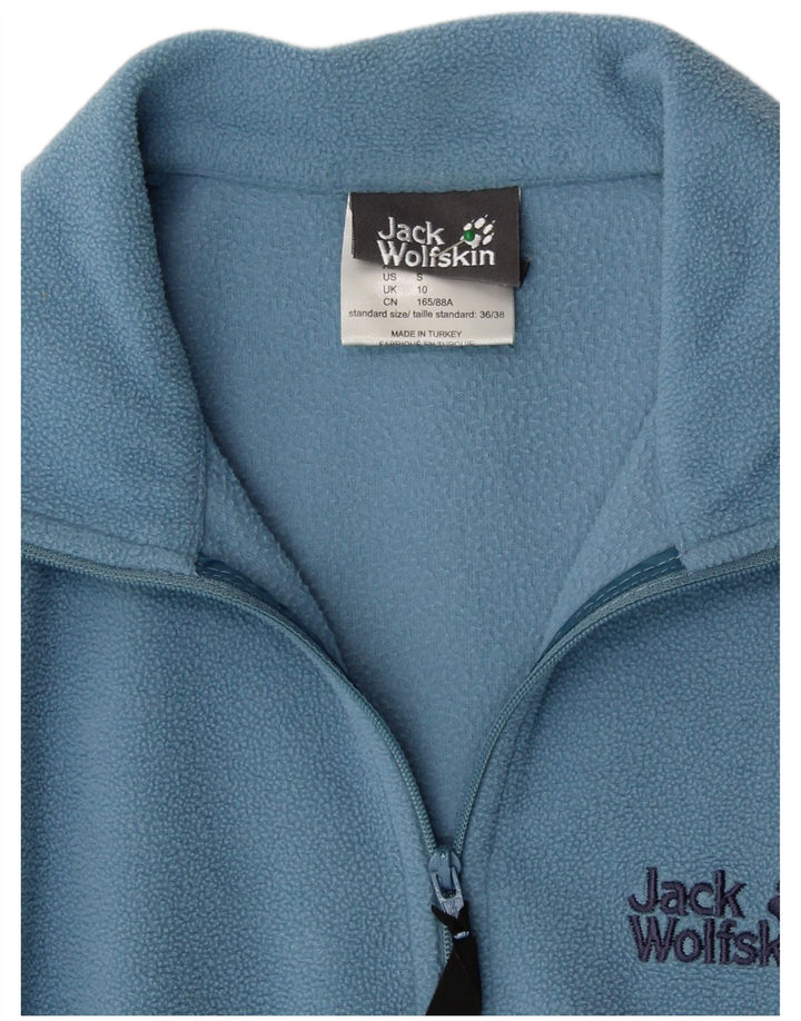 JACK WOLFSKIN Fleecetrøje med lynlås til kvinder UK 10 Lille blå polyester