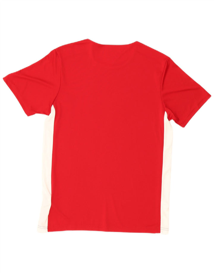 Adidas Herre Aeroready T-Shirt Top Medium Rød Colourblock Polyester