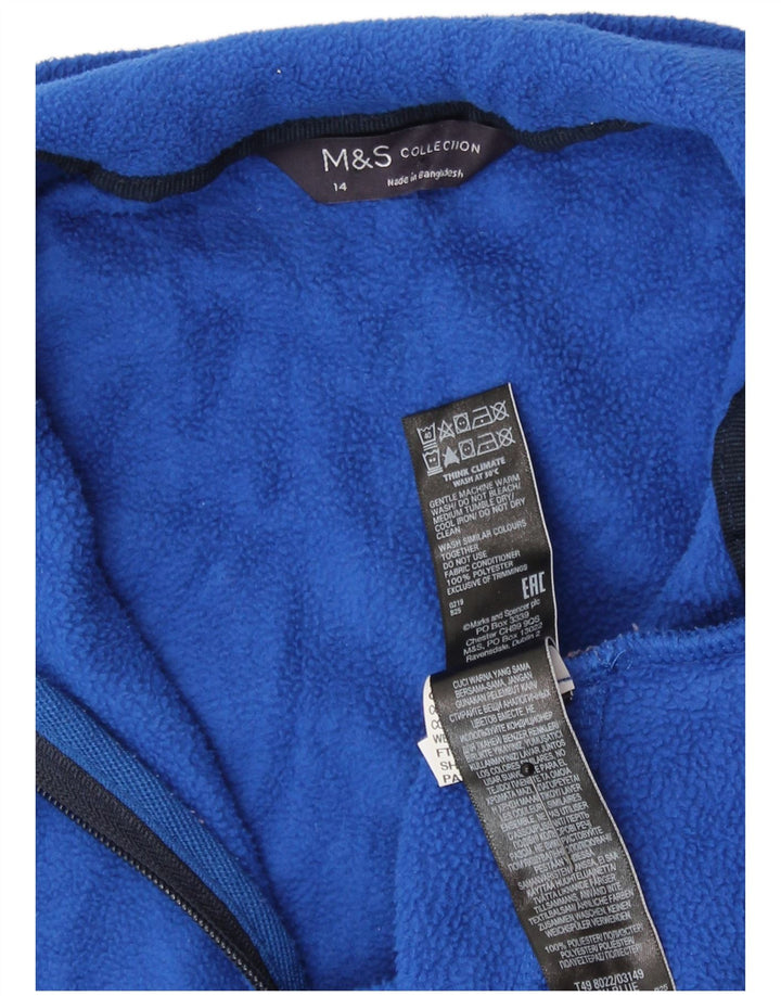Marks & Spencer Fleecejakke til kvinder UK 14 Stor blå polyester