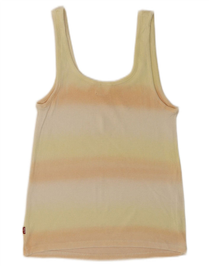 LEVI'S Womens Crop Vest Top UK 8 Small Gulstribet