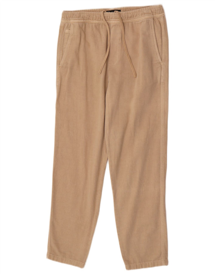 Zara Herre Straight Cargo Bukser Medium W31 L30 Beige Bomuld