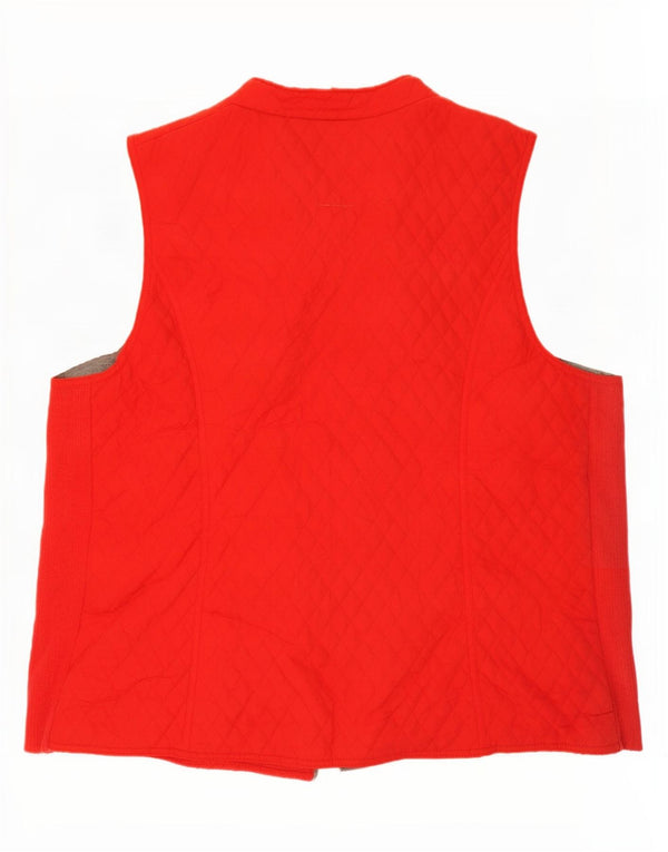 Marks & Spencer Womens Autograph Quiltet Gilet UK 24 4XL Rød Polyester