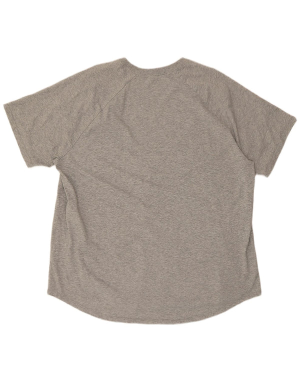 Nike kortærmet almindelig grafisk T-shirt top til mænd 2XL grå bomuld