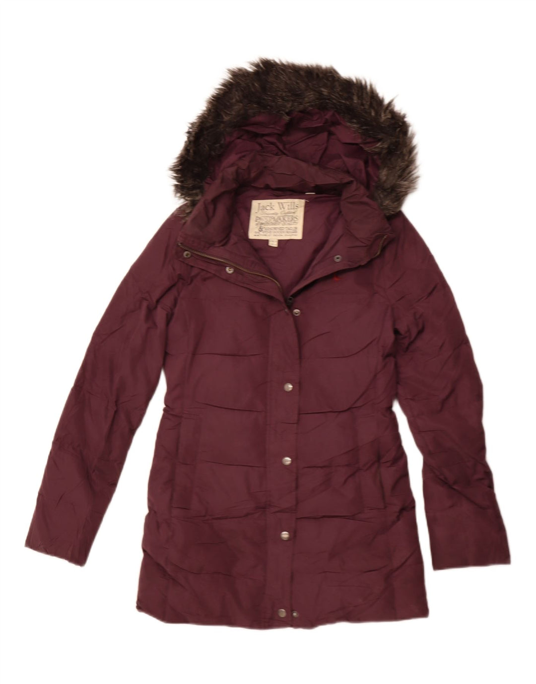 Jack Wills polstret polstret jakke til kvinder UK 8 Small Bourgogne Polyester
