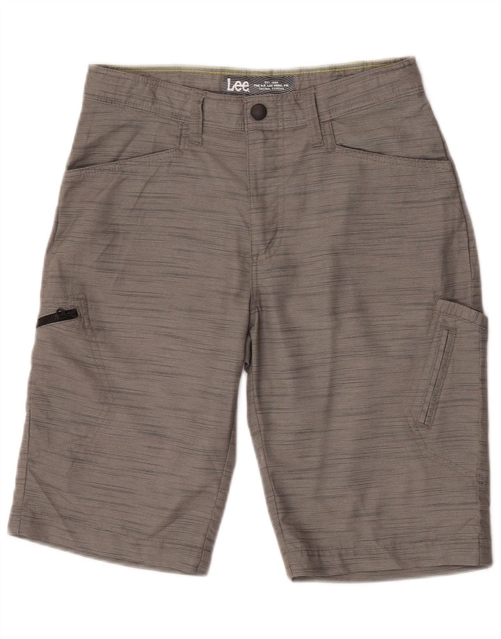 Lee Boys Cargo Shorts 11-12 år W27 Grå Flecked Polyester