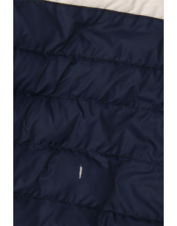 BENCH Boys Padded Jacket 5-6 Years Navy Blue Colourblock Polyester