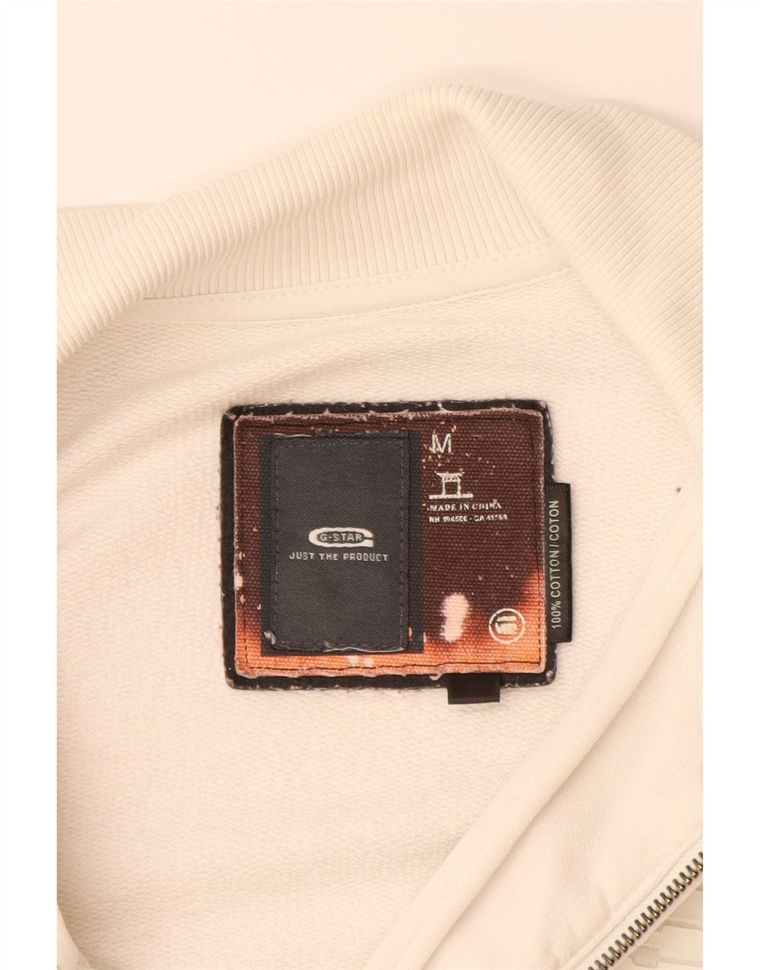 G-STAR Træningsdragt til mænd Topjakke Medium Hvid Bomuld