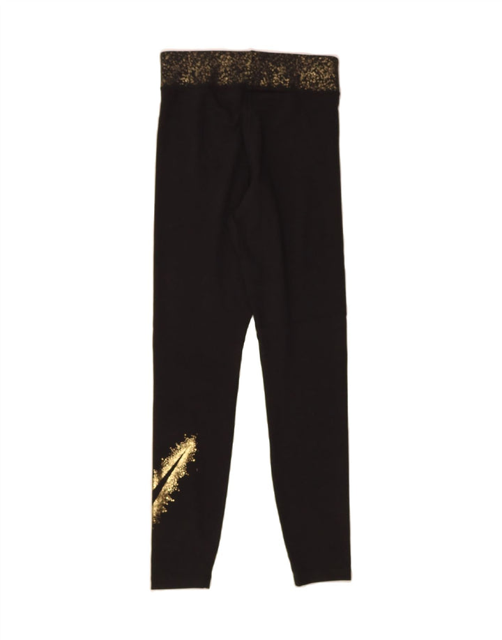 NIKE Womens Graphic Leggings UK 8 Small  Black Vintage Nike and Second-Hand Nike from Messina Hembry 