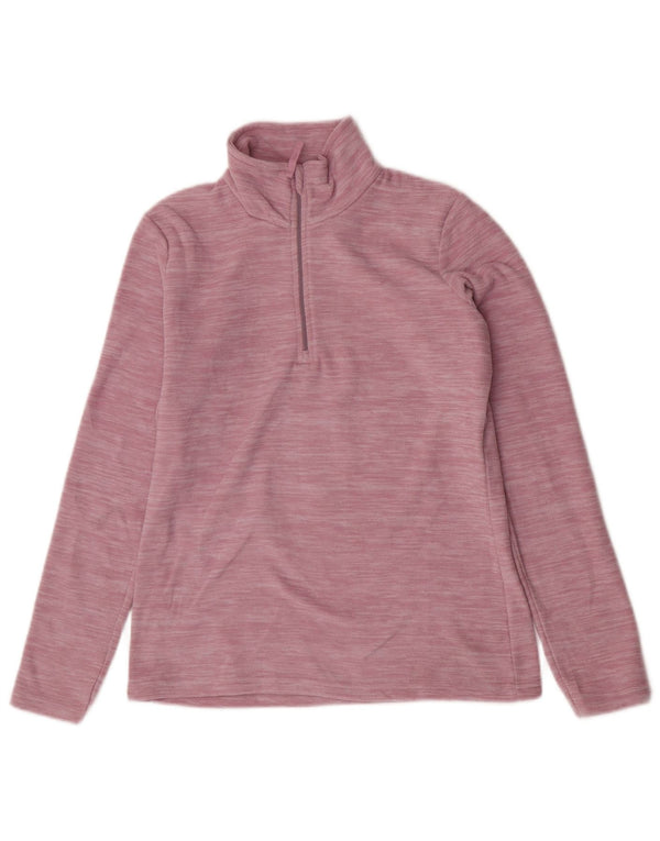 Mountain Warehouse Dame lynlås hals Fleece Jumper UK 10 Small Pink Flecked