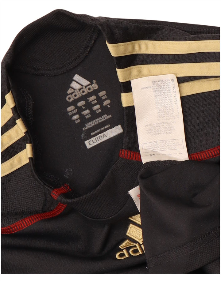 ADIDAS drenge Liverpool grafisk t-shirt top 13-14 år sort polyester