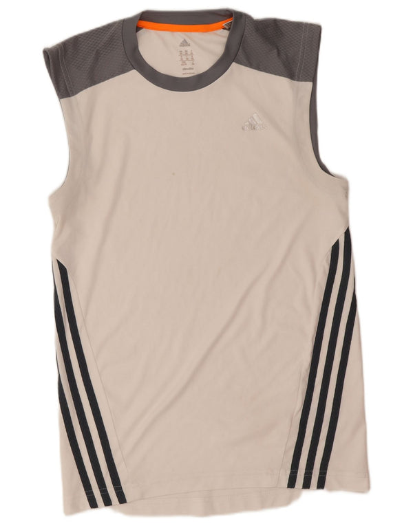 Adidas Herrevest Top XS Hvid Colourblock Polyester Sports