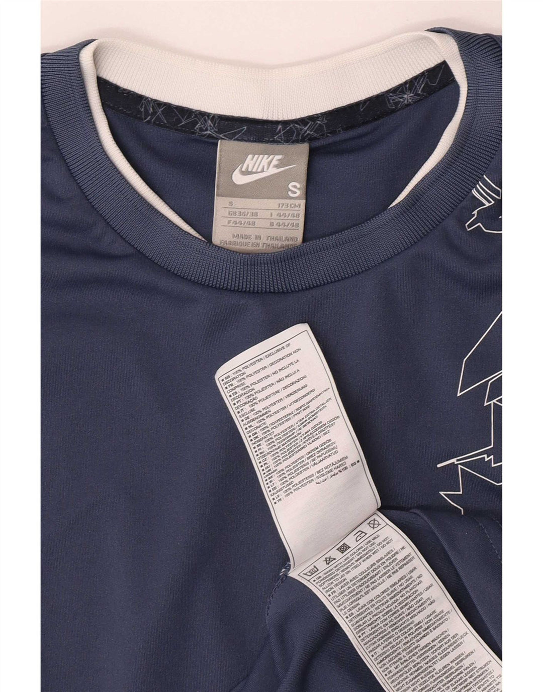 Nike Herre grafisk vest Top UK 36/38 Lille blå geometrisk polyester