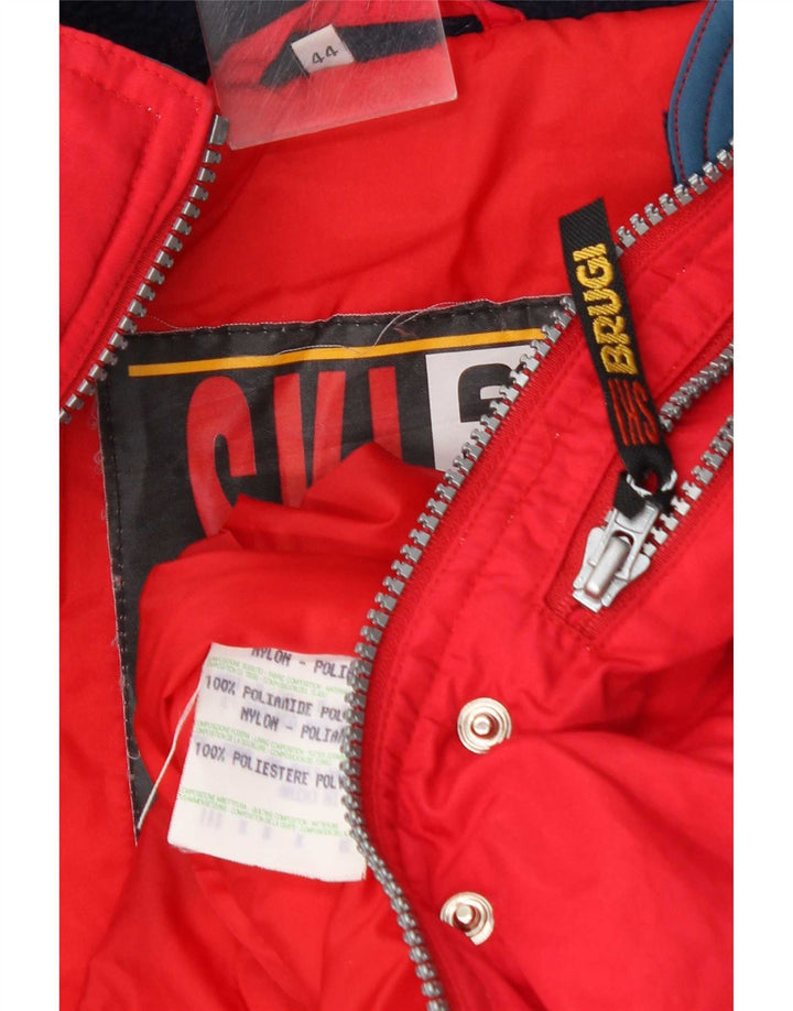 Brugi Dame Hætte Ski Jumpsuit IT 44 Medium Rød Colourblock Polyamid