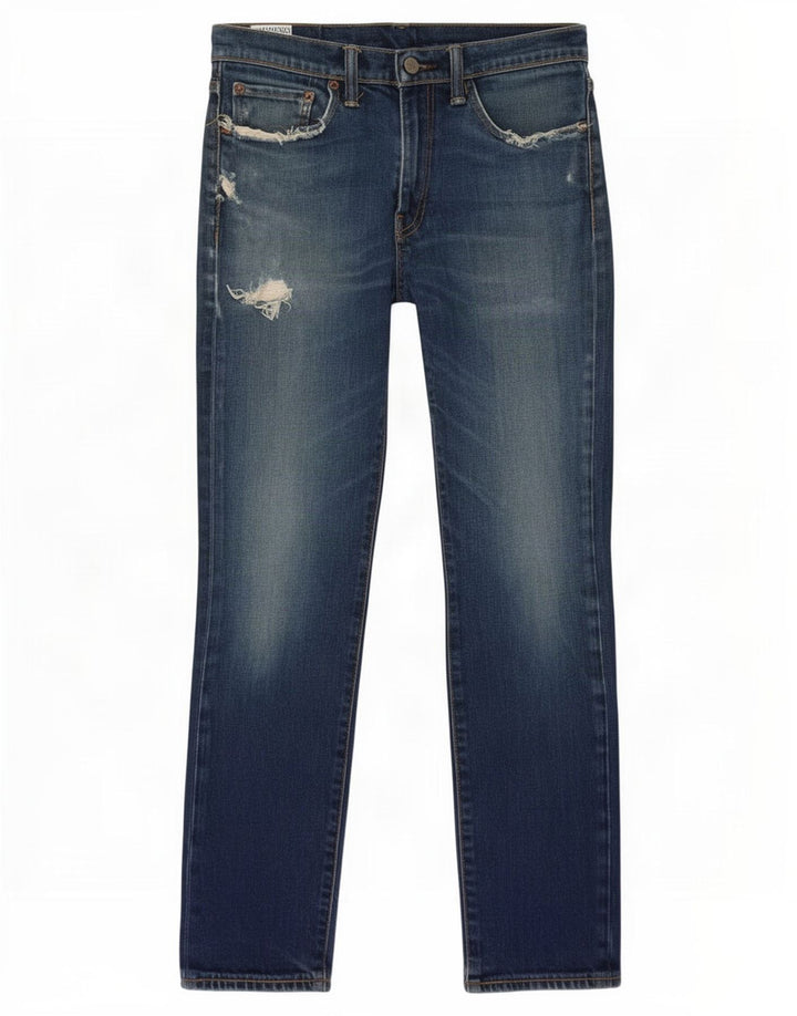 Levi's Distressed Slim Jeans til mænd W32 L27 blå bomuld