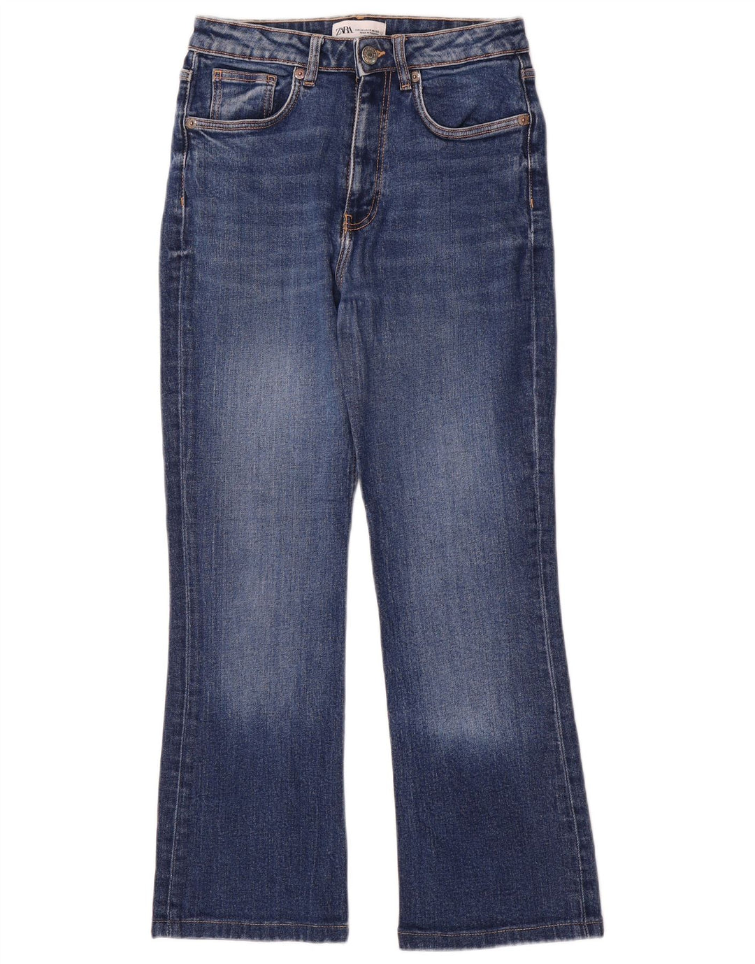 Zara Dame Bootcut Jeans EU 38 Small W28 L26 Blå