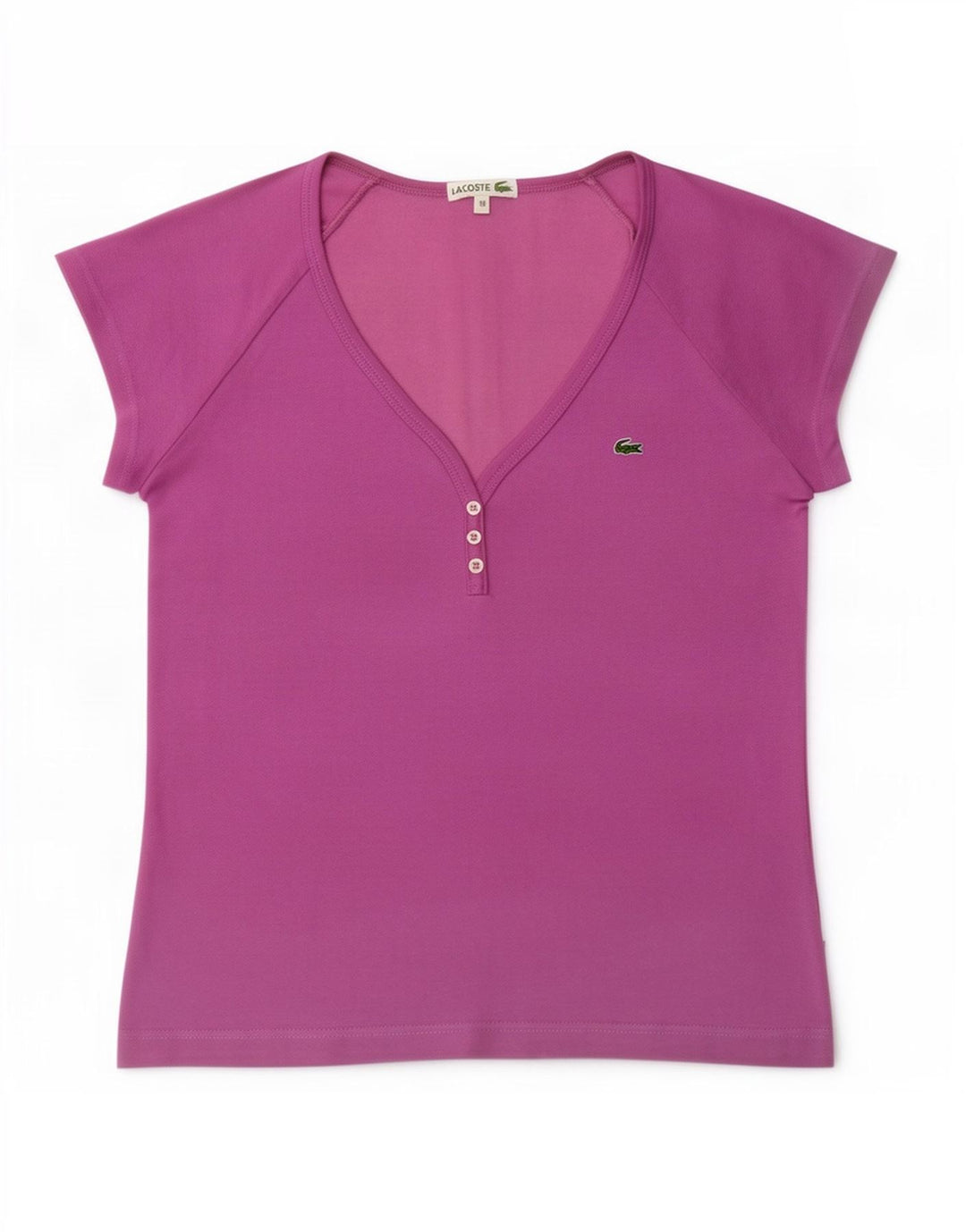 Lacoste T-shirt top til kvinder Størrelse 38 Medium Lilla Bomuld