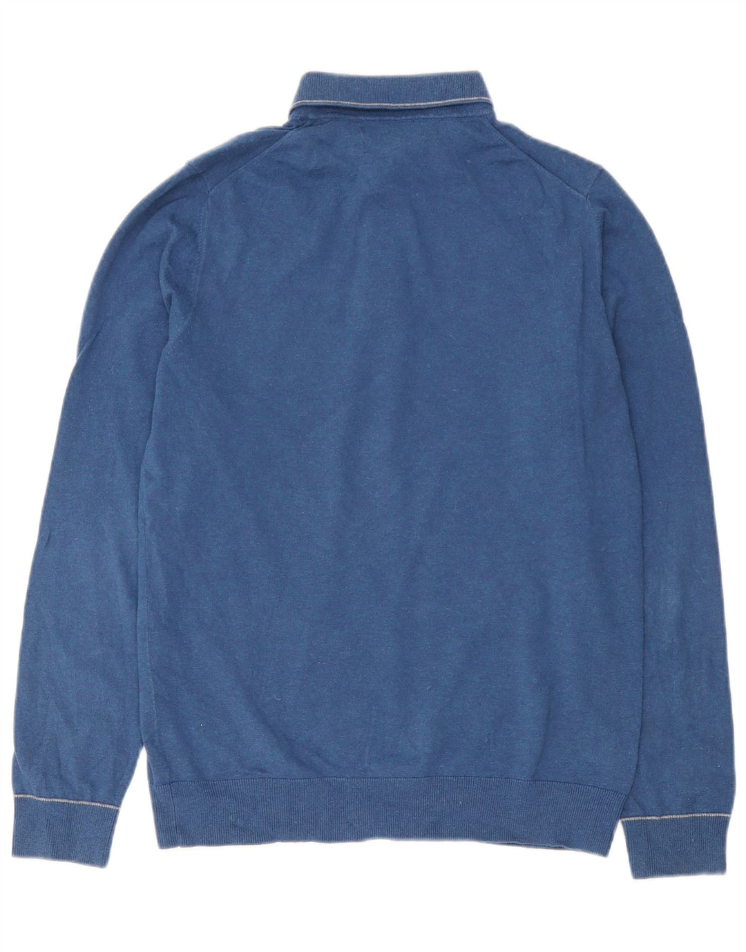 Marks & Spencer Herre Polo Neck sweater lille blå bomuld