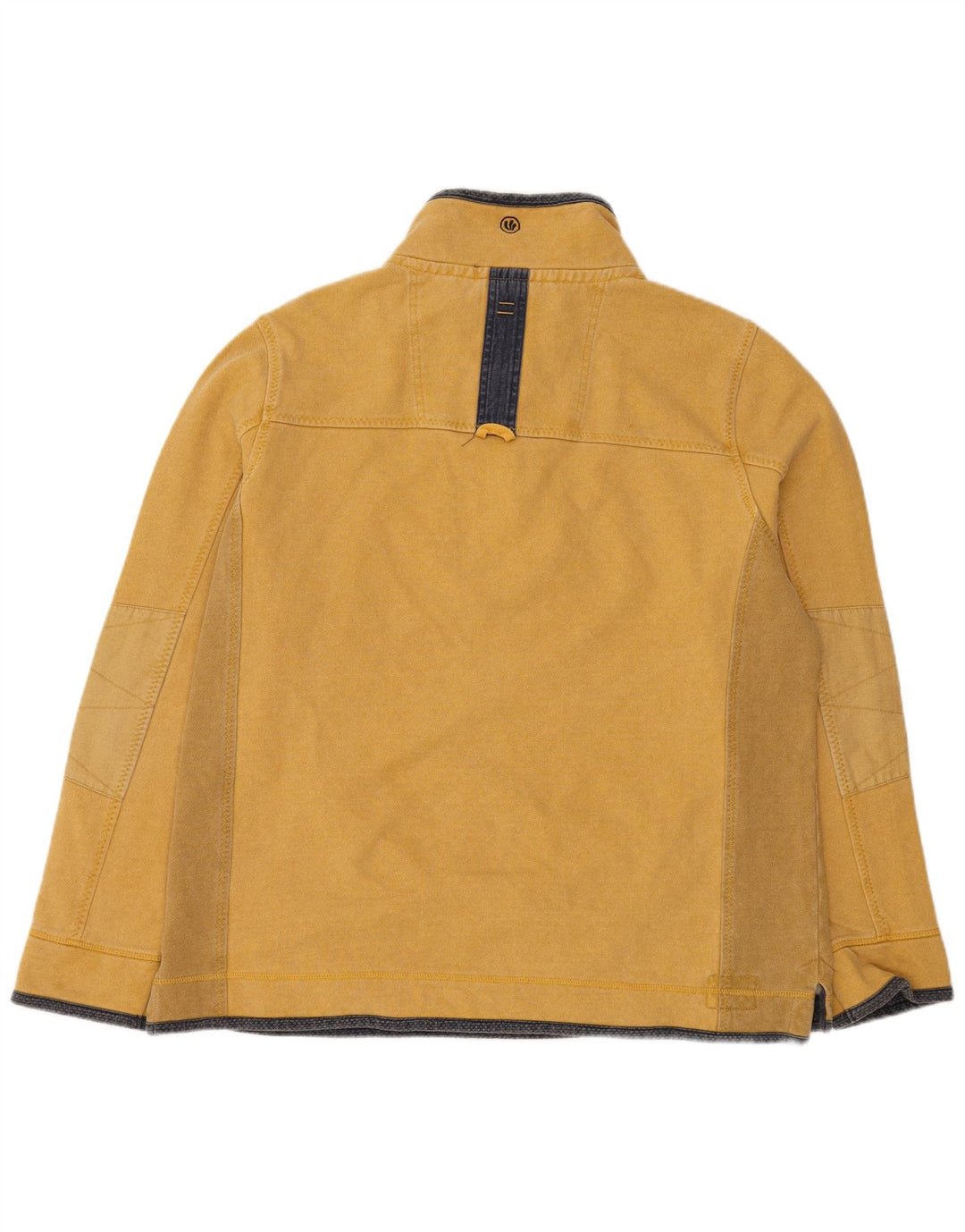 Fat Face Herre Zip Neck Sweatshirt Jumper 2XL Gul Bomuld