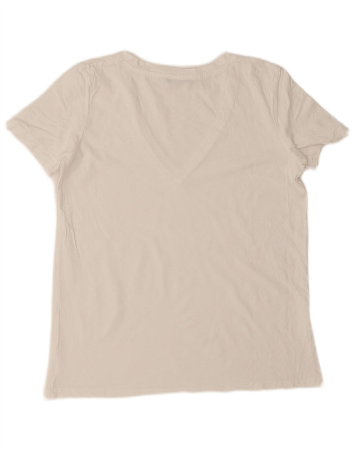 Zara Dame T-Shirt Top UK 10 Small White