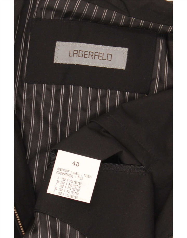 Karl Lagerfeld Herre Overfrakke IT 48 Medium Sort Polyester