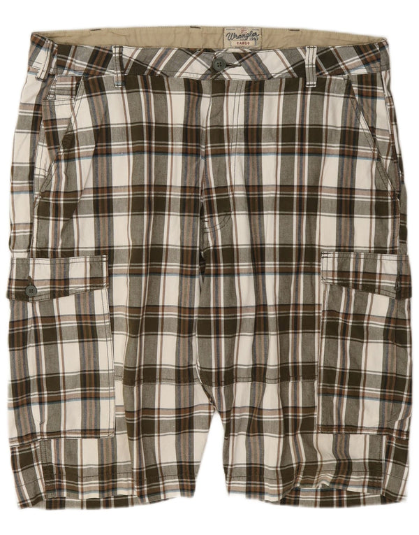 Wrangler Herre Cargo Shorts W42 2XL Flerfarvet ternet bomuld