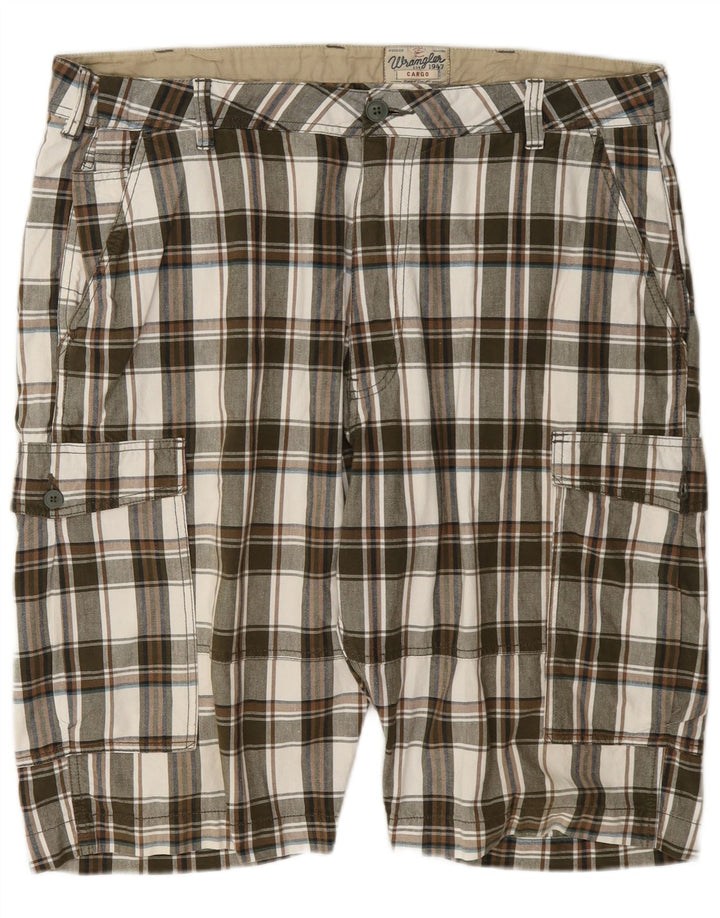 Wrangler Herre Cargo Shorts W42 2XL Flerfarvet ternet bomuld