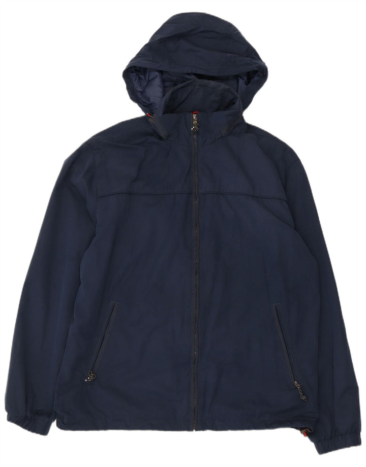 Farah Regnjakke med hætte til mænd UK 40 Large Navy Blue