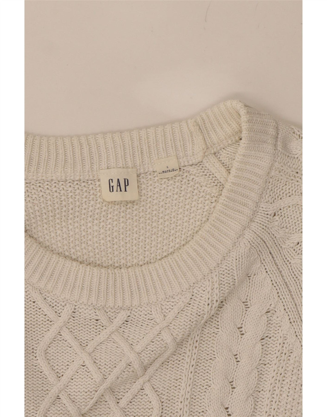 GAP Womens Boat Neck Jumper Sweater UK 10 Small White Cotton Vintage Gap and Second-Hand Gap from Messina Hembry 