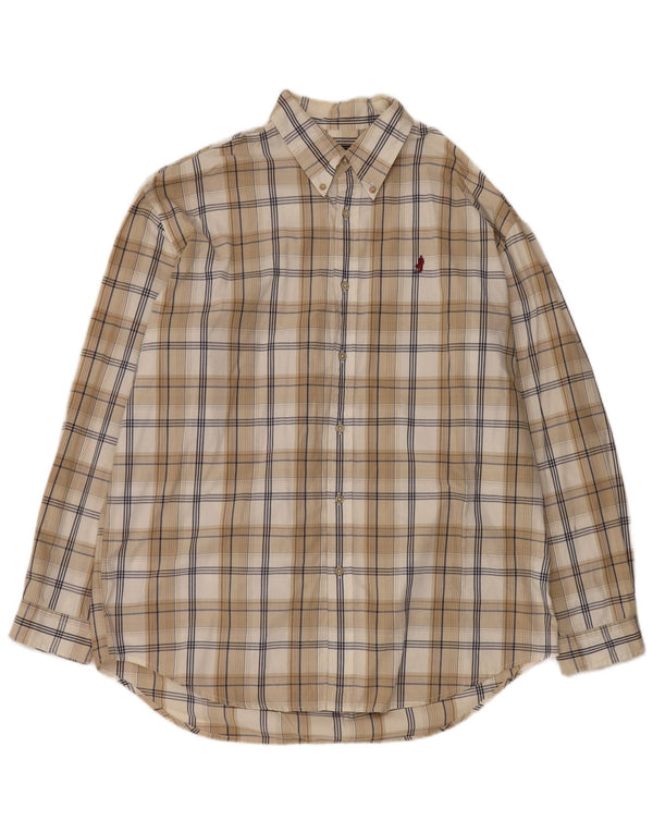 Marlboro Classics herreskjorte 2XL beige ternet bomuld