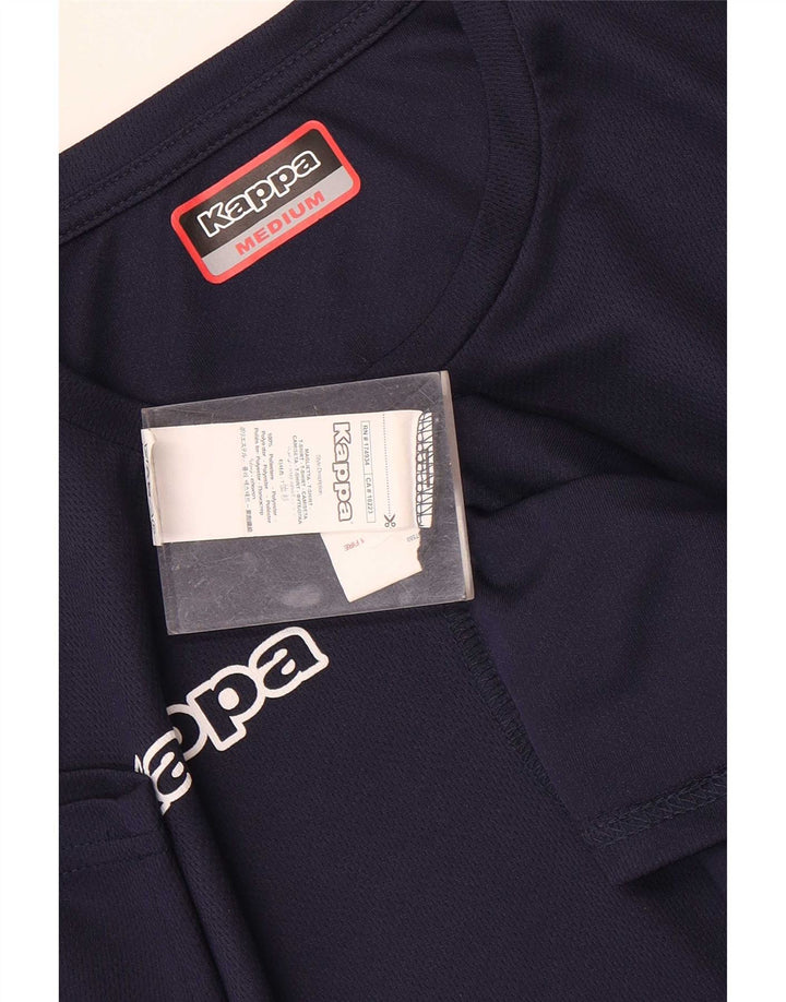 Kappa Herre grafisk T-shirt Top Medium Marineblå Polyester