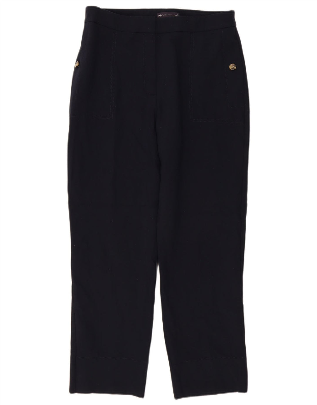 Marks & Spencer Chinobukser til kvinder UK 12 Medium W32 L27 Marineblå