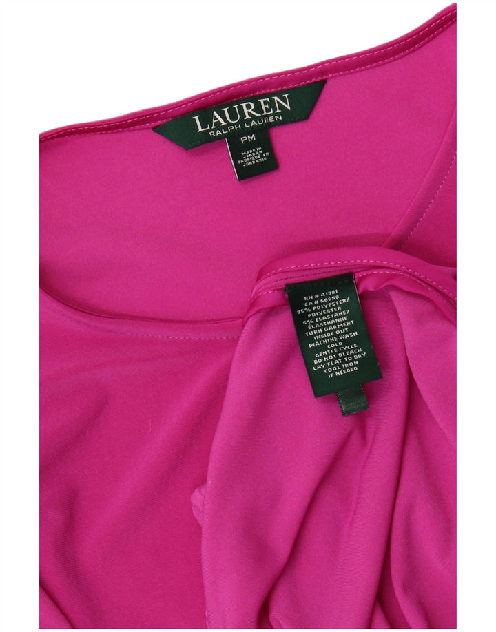 RALPH LAUREN Womens Sleeveless Blouse Top UK 12 Medium Pink Polyester