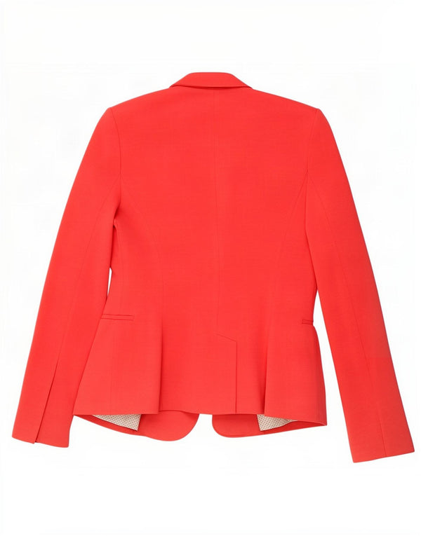 Zara Dame 1 Knap Blazer Jacket UK 10 Lille Rød