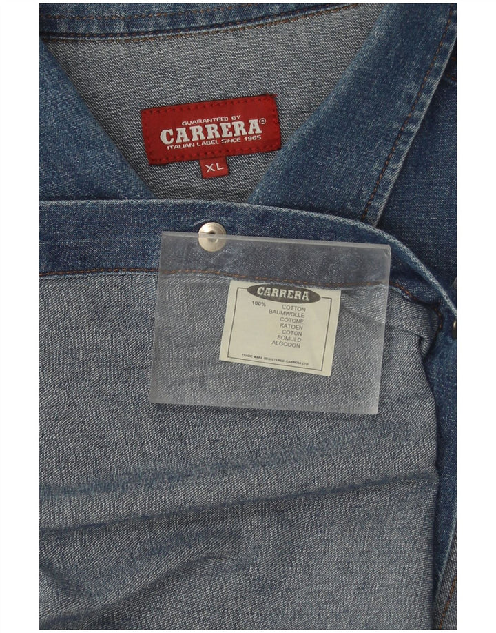 Carrera denimskjorte til mænd XL blå bomuld
